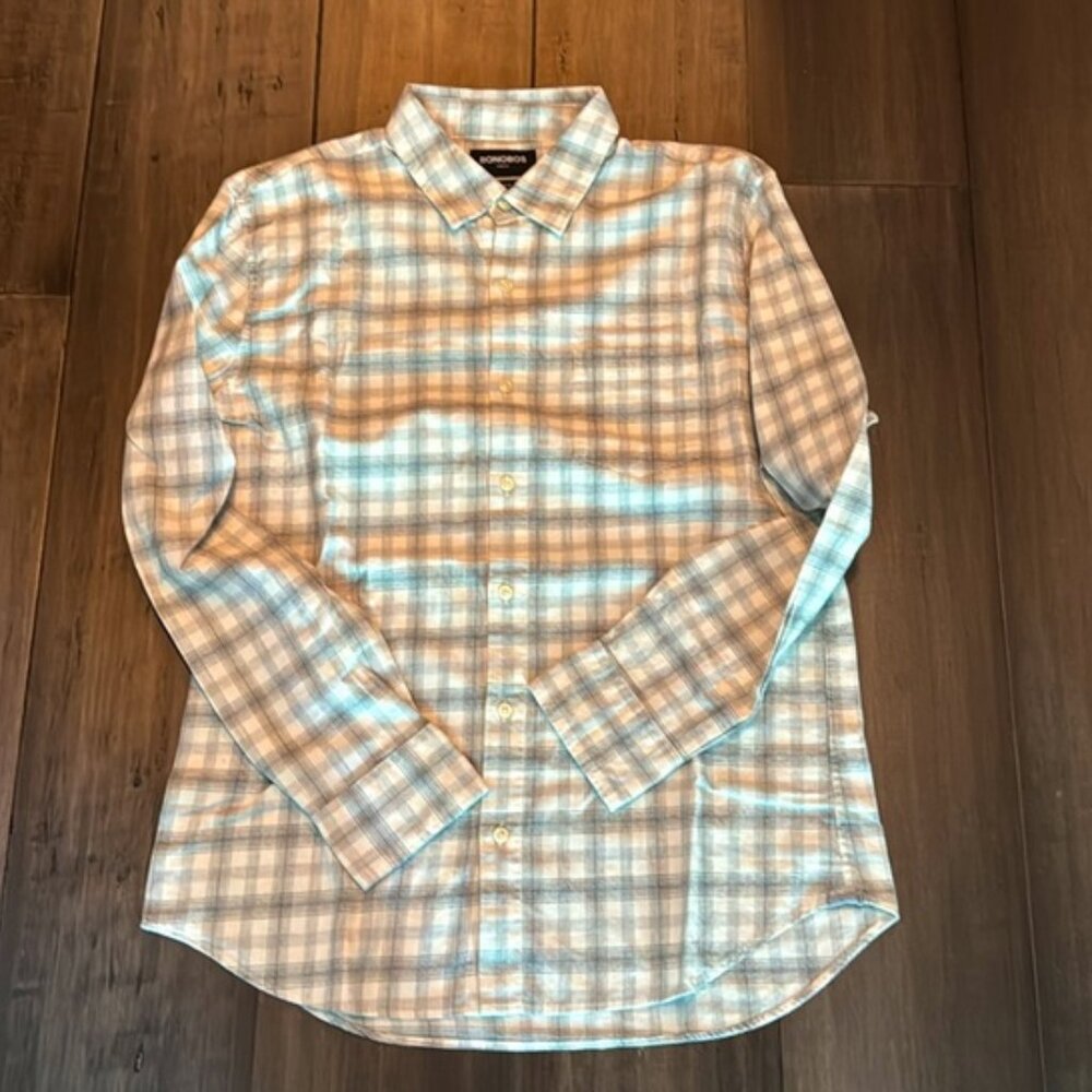 Bonobos Stretch Lightweight Flannel Shirt Large Slim Fit - Brand New, Never Worn